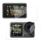 TELESIN Tempered Glass Screen Protector Set for DJI Osmo Action 3 Action 4 Screen Lens Protector