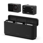 TELESIN Triple Slot Battery Charger for DJI Osmo Action 5 Pro | PD 30W Fast Charging Case with Type-C Cable Fully Compatible with DJI Osmo Action 5 Pro Extreme Battery
