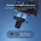 TELESIN Magnetic Quick Release Adapter Mount for DJI Osmo Nano, Osmo Action 6 | Adapter Base with Hyper-Magnetic Force and Metal Latches, Shock-Absorbing Silicone Pad for DJI Osmo Nano, Osmo Action 6