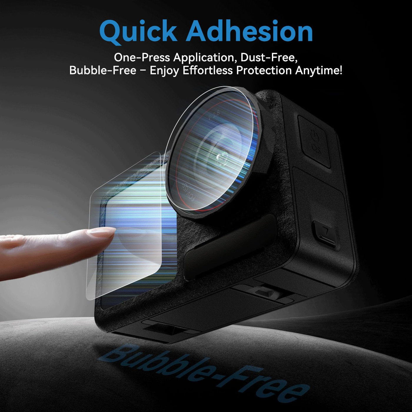 TELESIN Tempered Glass Screen Protector set for DJI Osmo Action 5 Pro Compatible with Original DJI Frame