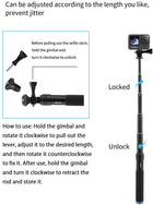 TELESIN Selfie Stick Monopod for GoPro, Selfie Pole with Tripod Mount Phone Holder Clip for GoPro Hero 11 10 9 8 7 6 5+, Insta360 One R RS, DJI Action 2 3 OSMO Action Camera