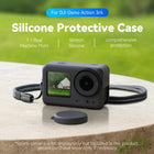 TELESIN Silicone Case with Lens Cap for DJI Osmo Action 5 Pro Action 4 Action 3 Silicone Protective Cover