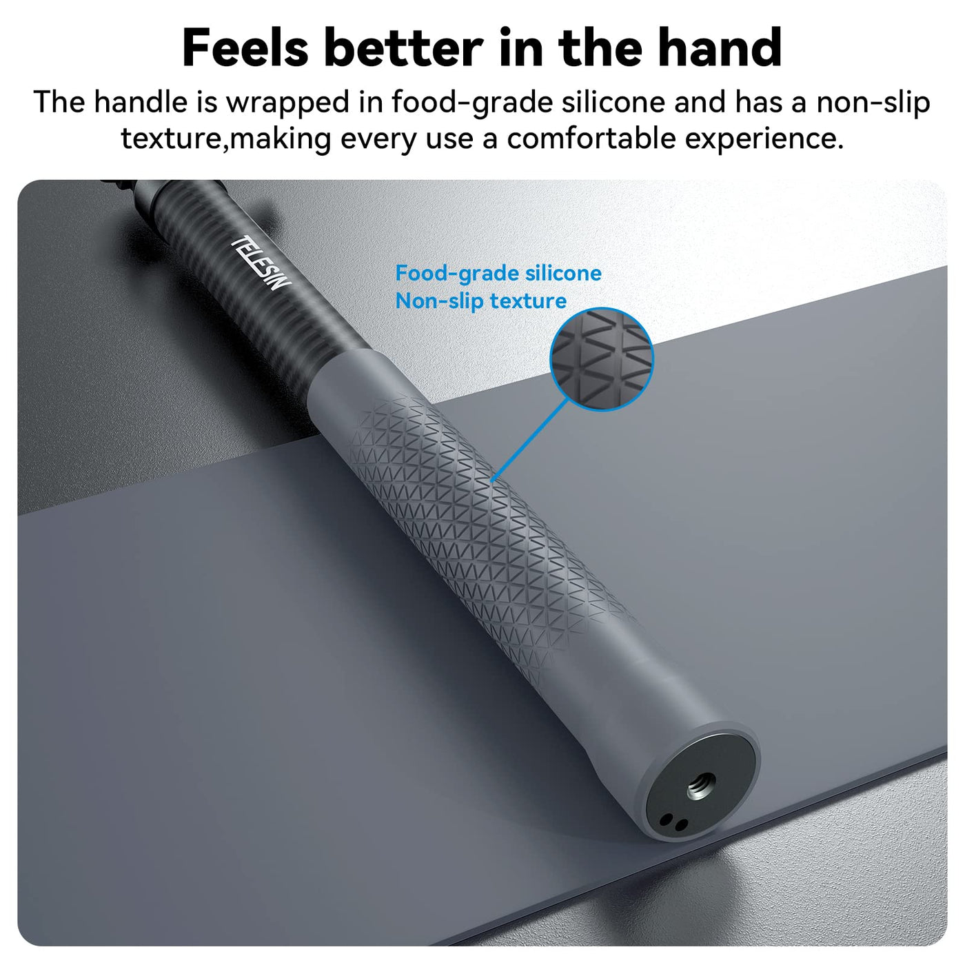 TELESIN 2Nd Gen 3 Meter Ultra Long Carbon Fiber Selfie Stick for Action Camera