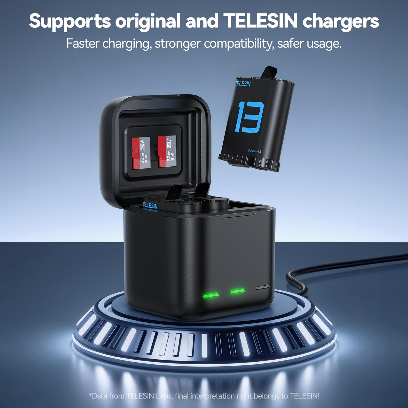 TELESIN Battery for GoPro HERO13 Black | Camera Battery for GoPro 13 - Black