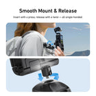 TELESIN Quick Release Backpack Strap Mount for DJI Osmo Pocket 3 | One-Handed Clip Holder with Dual Lock, Anti-Slip Silicone Pad, Fits Most Backpack Straps, Outdoor POV Accessory