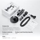 TELESIN Aluminum Alloy Magnetic Camera Mount | 360 Rotation Magic Arm Car Body Magnet Metal Attachment for GoPro Insta360 DJI Action Camera