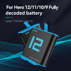 TELESIN Battery for GoPro HERO12 HERO11 HERO10 HERO9 Black | Camera Battery for GoPro 12 11 10 9 - Blue