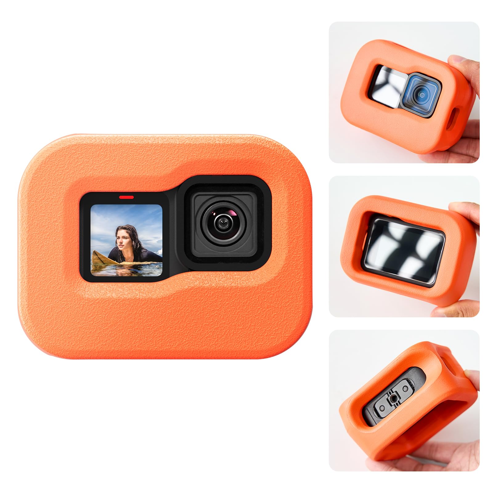 TELESIN Floaty Case for GoPro HERO13/12/11/10/9 | Buoyant Floating Housing for GoPro 13 12 11 10 9 Suitable for Snorkeling, Surfing, Water Skiing