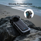 TELESIN Aluminum Metal Full Cage Protection for Insta360 X5 | Utility Protective Frame Case Housing for Insta 360 X5, Cold Shoe Port with 1/4" Threads Mount
