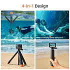 TELESIN Floating Hand Grip Tripod Waterproof Extendable Selfie Stick for GoPro Insta360 DJI Osmo Action Camera
