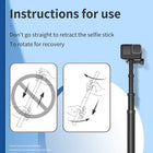 TELESIN 2nd Gen 2.7M Ultra Long Carbon Fiber Selfie Stick for GoPro Insta360 DJI Action Osmo Action Extendable at 6 Lengths