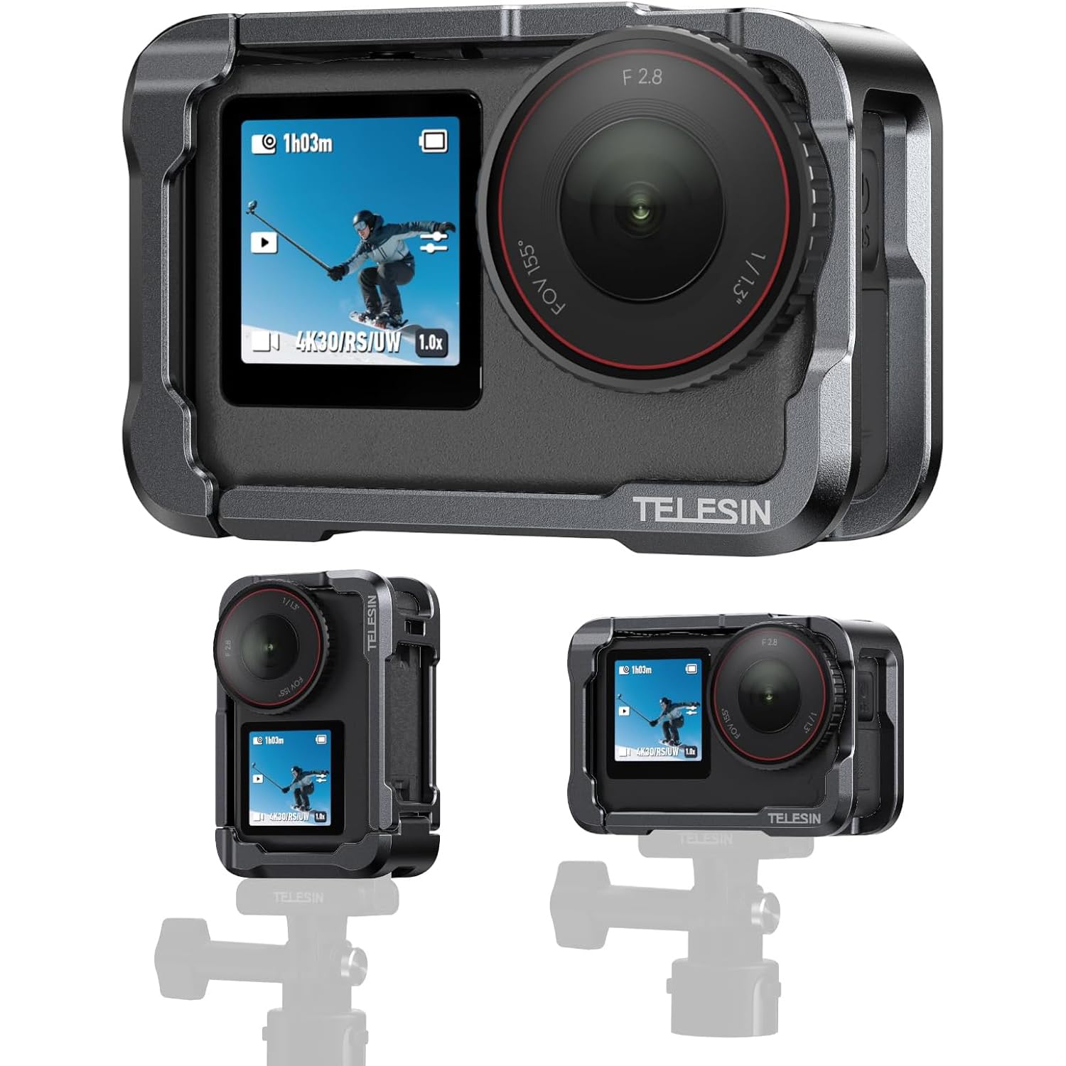 TELESIN Aluminum Alloy Protective Frame Case for DJI Osmo Action 6