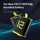 TELESIN Battery for GoPro HERO12 HERO11 HERO10 HERO9 Black | Camera Battery for GoPro 12 11 10 9 - Yellow