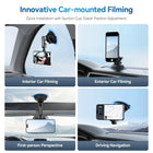 TELESIN Magnetic Suction Cup Mobile Phone Car Mount Compatible with MagSafe | 360° Adjustable Car Windshield Phone Holder Stand for iPhone Android