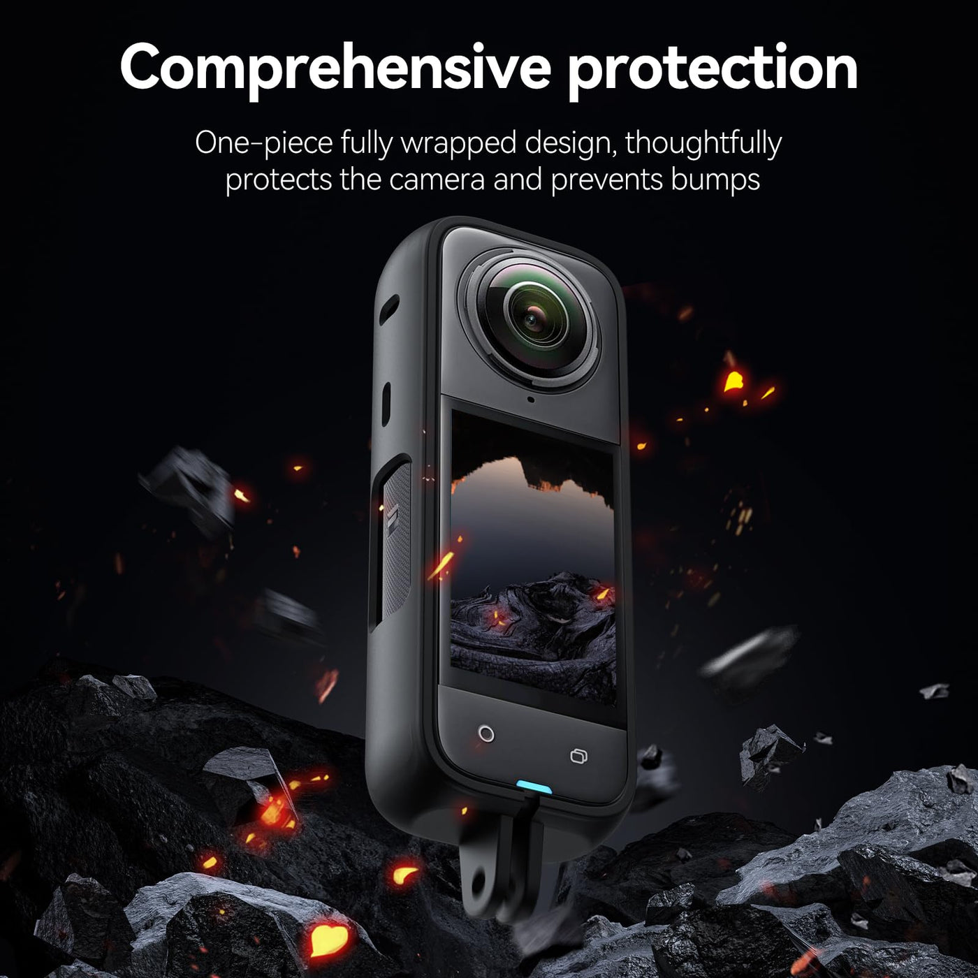 TELESIN Protective Case for Insta360 X4 | ElectronGeek Durable X4 Frame Cage with Mounting Flexibility