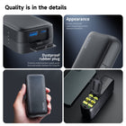 TELESIN Power Fast Charger for GoPro HERO12 11 10 9 8 7 6 5 Black Battery | PD 20W Quick Charging Dual Battery Slot Compatible with Action Camera, Mobile Phone
