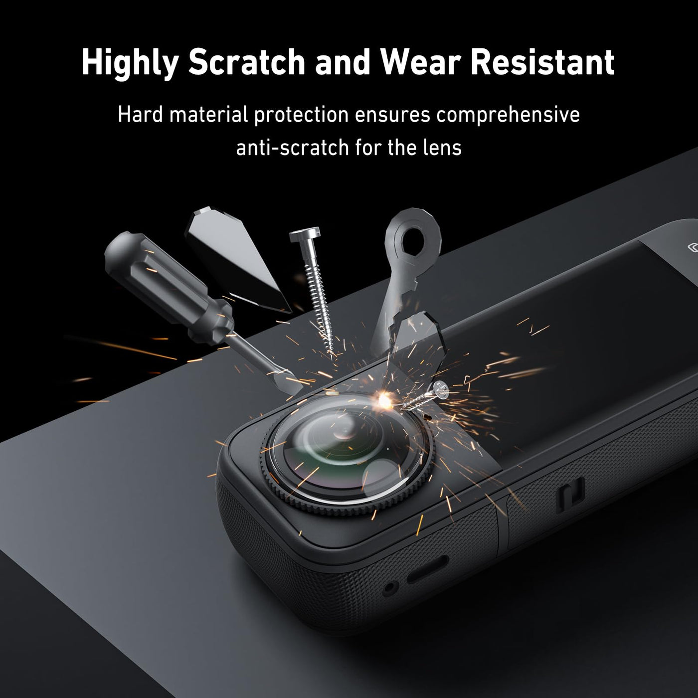 TELESIN Dual Lens Protection Cover For Insta360 X5 | Scratch Resistant Lens Protector X5