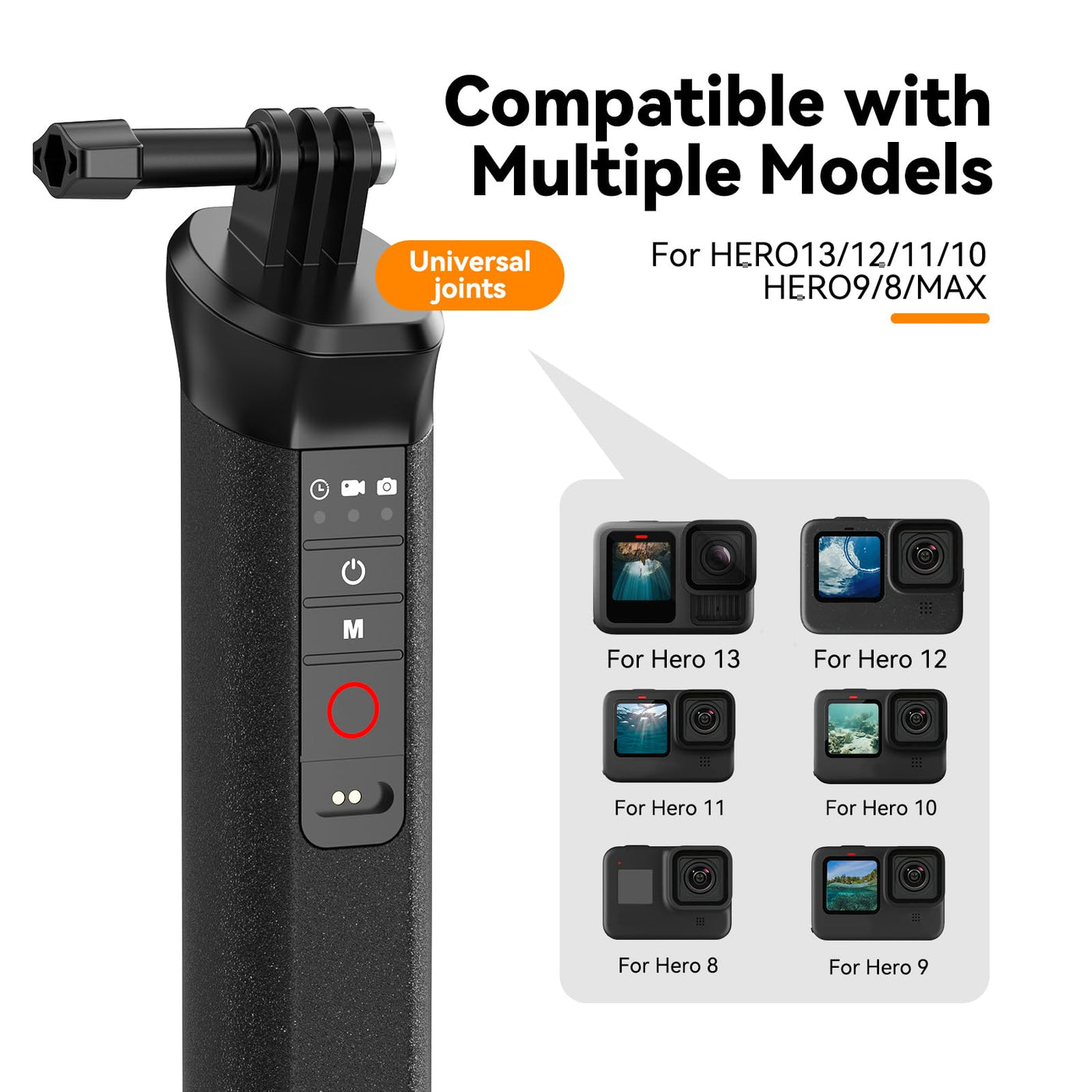 TELESIN Remote Control Floating Stick for GoPro HERO13/12/11/10/9/8 GoPro Max | Surfing Snorkeling Buoyancy Stick with Bluetooth