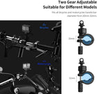 TELESIN Action Camera Bike Handlebar Mount Clip for GoPro with Adjustable Design, Motorcycle Handlebar Mount for DJI Action 2/OSMO Action/Pocket 2/Pocket/Insta360