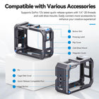 TELESIN Metal Cage Ultra for GoPro HERO 13/12/11/10/9 | Upgrade Magnesium-Aluminum Alloy Protective Frame Case with Side Charging Protection Cold Shoe