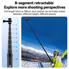 TELESIN 2Nd Gen 3 Meter Ultra Long Carbon Fiber Selfie Stick for Action Camera