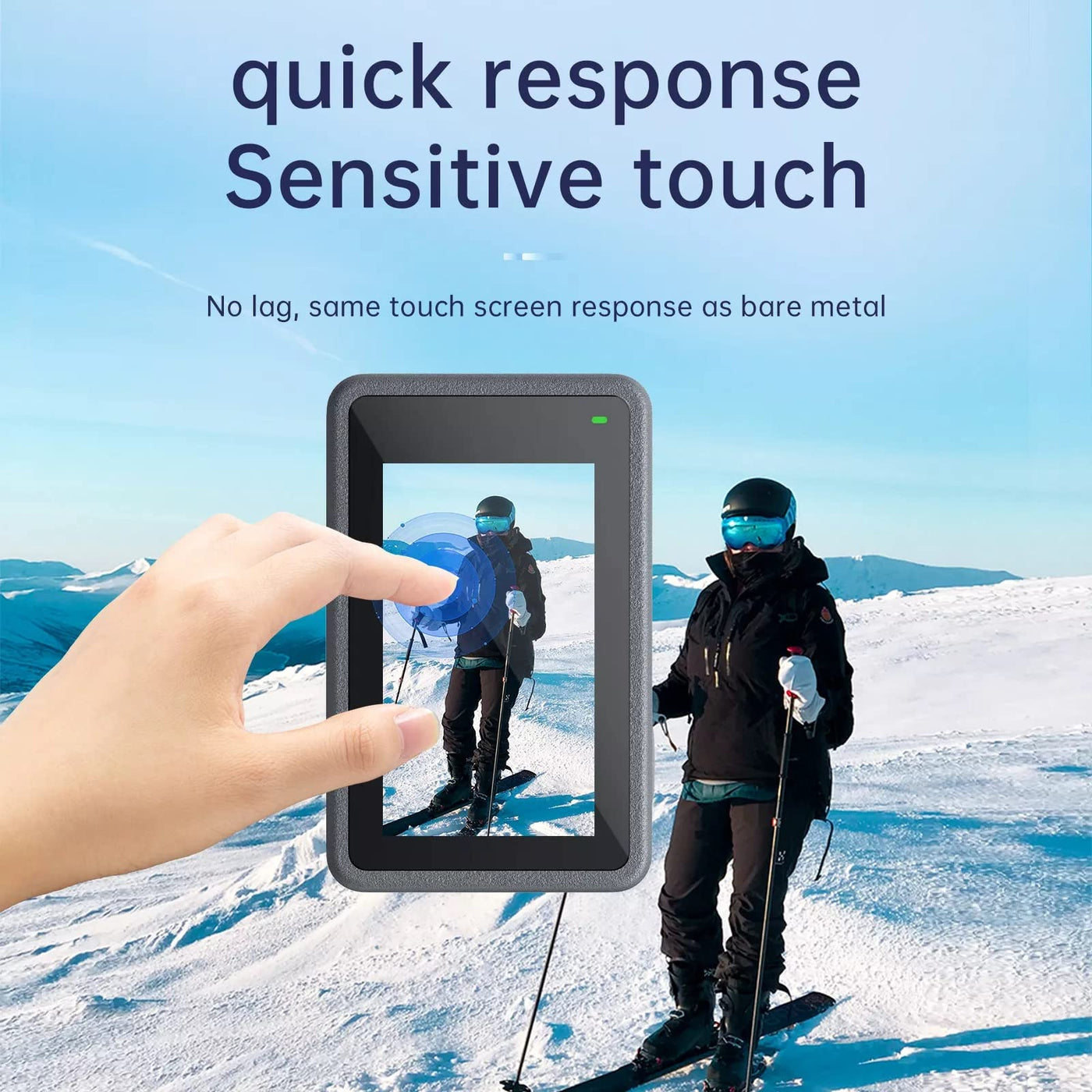 TELESIN Tempered Glass Screen Protector Set for DJI Osmo Action 3 Action 4 Screen Lens Protector