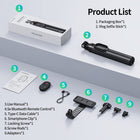 TELESIN Wireless Remote Control Selfie Stick for GoPro HERO13 HERO12 HERO11 HERO10 HERO9 GoPro Max with Phone Holder Clip and Tripod for Action Camera Mobile Phone