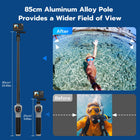 TELESIN Underwater Selfie Stick with Bluetooth Remote Control for GoPro HERO13 12 11 10 9 8 | Waterproof & Extendable for Diving Surfing Snorkeling