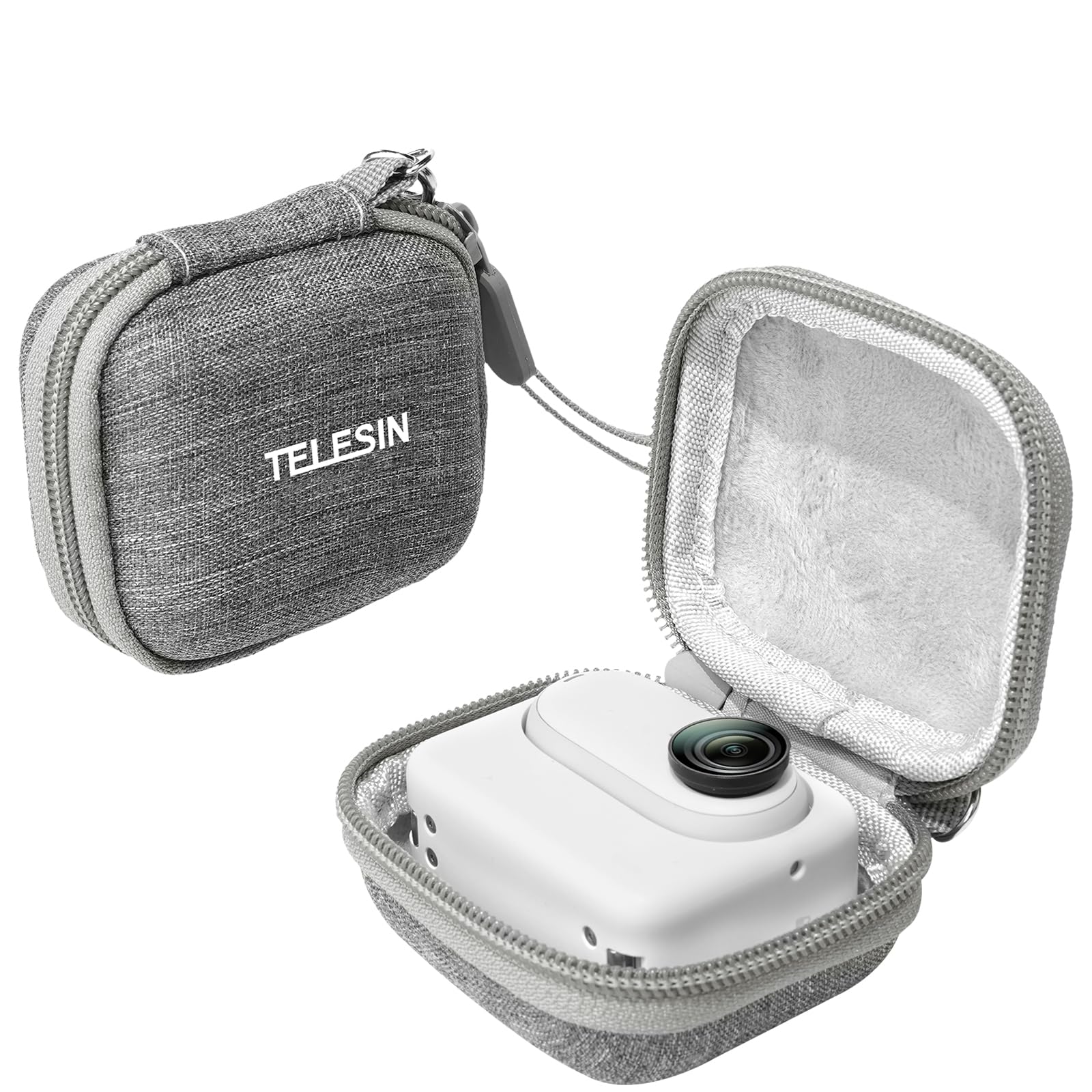 TELESIN Small Carry Case for Insta360 GO3 GO2, GoPro, DJI Osmo Action | Protective Case | Portable Storage Bag