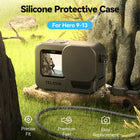 TELESIN Upgraded Silicon Case 2.0 for GoPro HERO 13/12/11/10/9 with Lens Cap and Lanyard