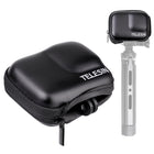 TELESIN Small Carry Case for GoPro HERO12 11 10 9 Black | Protective Case with Half Open Zipper Supports Connecting with Selfie Stick and Tripod